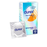 DUREX-CONDOMES INVISÍVEIS XL ultra fine 10 u.-DrShampoo - Perfumaria e Cosmética